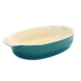 Crock Pot Artisan 2.5 Quart Oval Stoneware Casserole in Gradient Teal