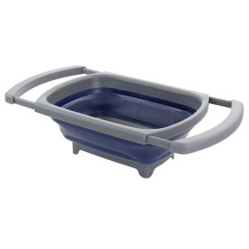 Oster Bluemarine 4 Quart Over the Sink Collapsible Silicone Strainer in Blue