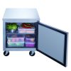 Dukers Single Door Commercial Undercounter Workbench Freezer Made by Stainless Steel