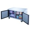 Dukers Double Door Commercial Undercounter Workbench Freezer Made by Stainless Steel