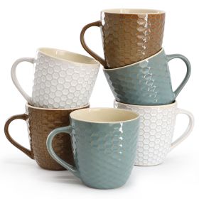 Elama Honey Bee 6-Piece 15 oz. Mug Set, (Color: Assorted Color)