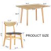 Wood colored MDF desktop with rubber wooden legs, foldable computer desk, foldable office desk
